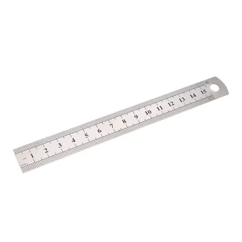 

15cm Stainless Steel Metal Ruler Metric Rules Precision Double-sided Measurement Tools School Office Stationery Supplies