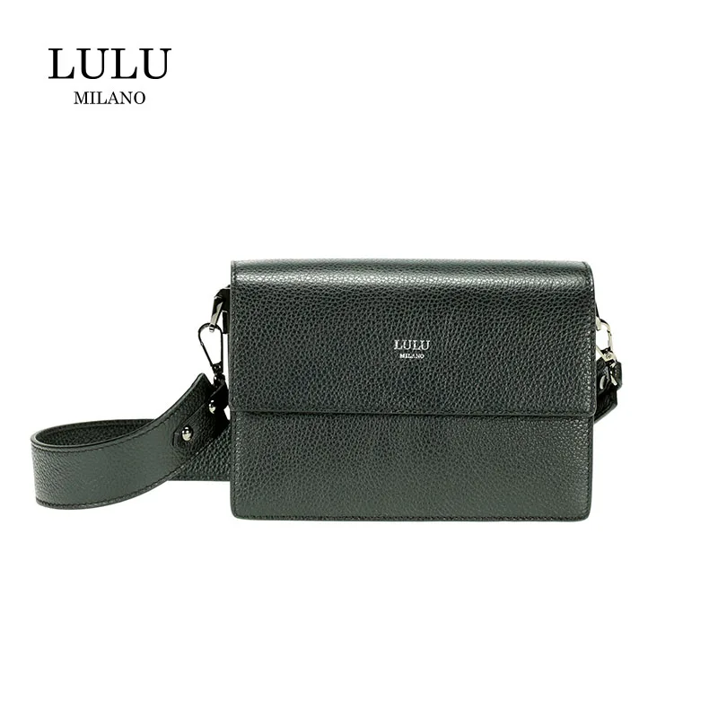 Сумка через плечо lulu milano из натуральной кожи изготовленная в Италии lychee 85213-s |