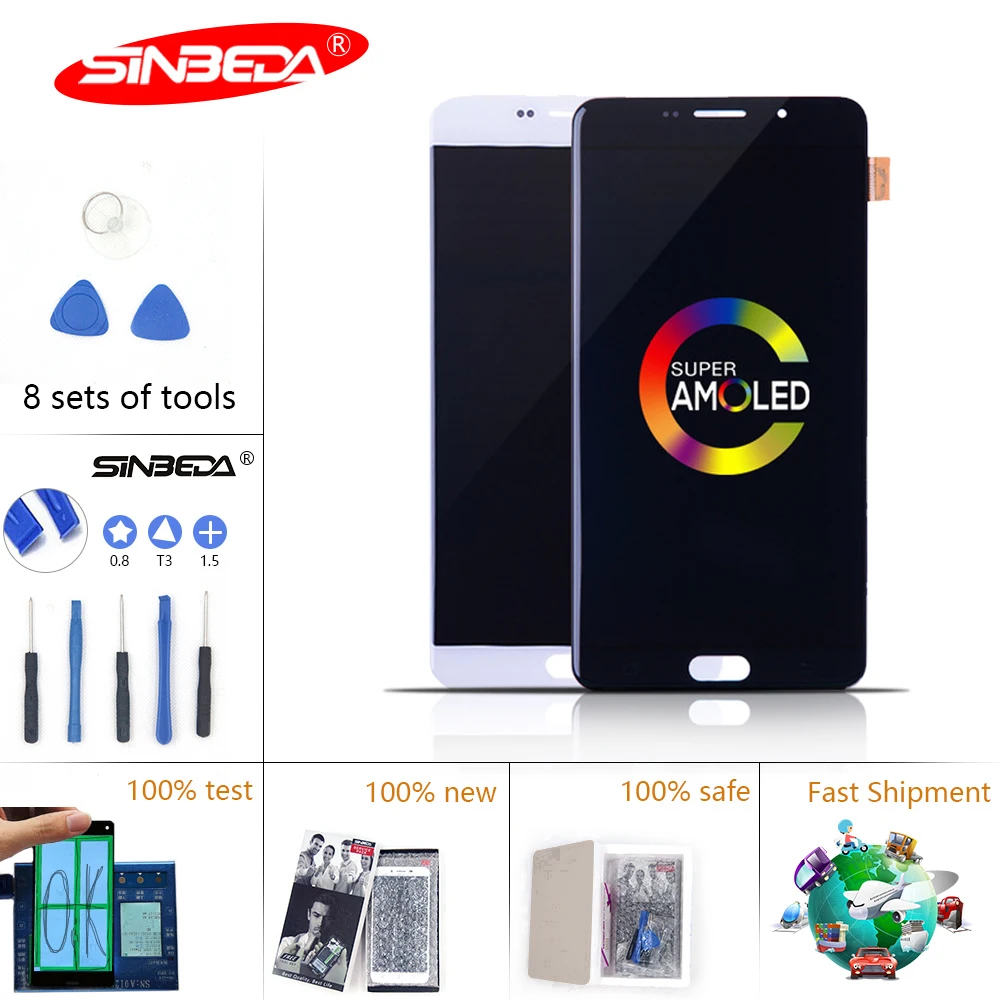 

6.0"Super AMOLED For SAMSUNG A910 LCD Display Touch Screen For SAMSUNG Galaxy A9 Pro 2016 LCD A9 2016 A9100 A910F A910 Display*
