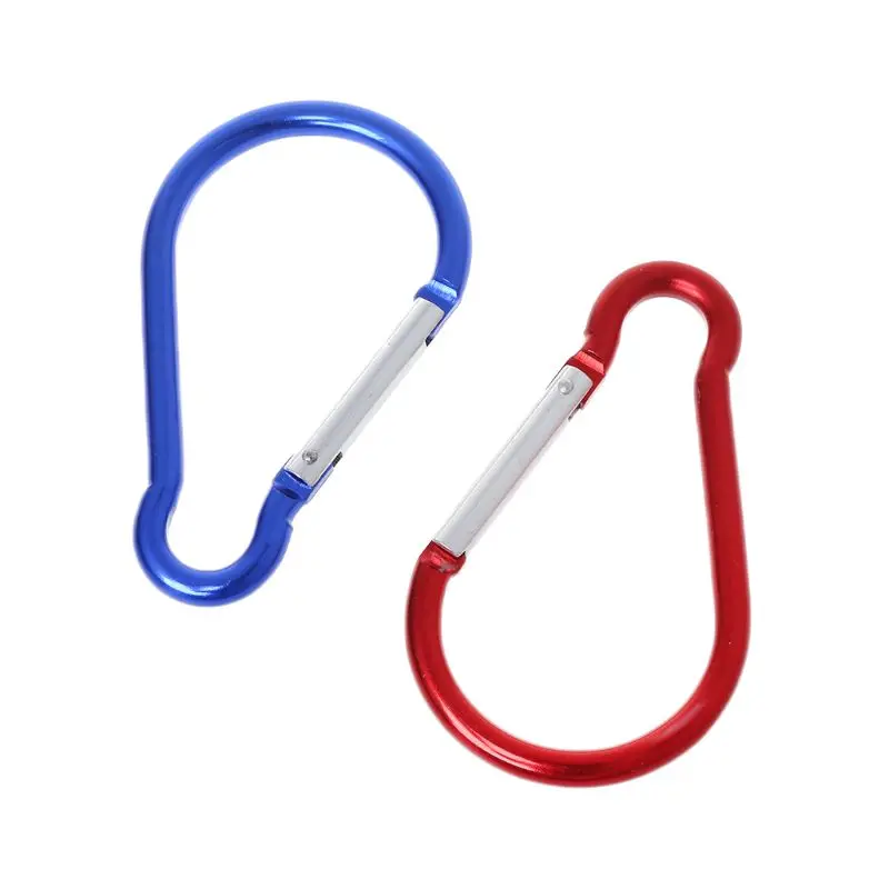 

2pcs Aluminum Alloy Outdoor Camping Carabiner Safety Keychain Clip Home Decoration Spring Hook W20