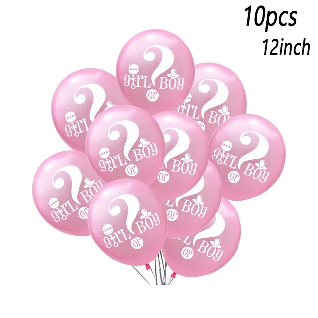 36 дюймов Большой размер Черный Пол раскрывает латексные воздушные шары мальчик или девочка Синий Розовый конфетти латексный Воздушный баллон кисточки для игрушки для вечеринки перед рождением ребенка - Цвет: 10pcs