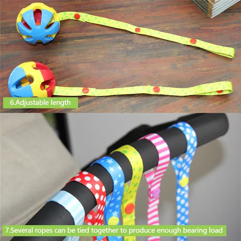 Baby Pacifier Chain Toys Anti-Drop Strap Stud-Snap Rope Baby Safety Seat Cart Supplies Anti-drop Rope For Baby Care