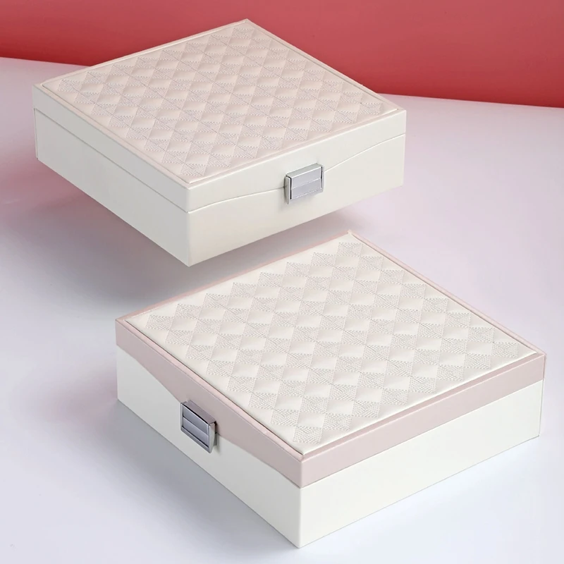 Goede Casegrace Lady Pu Lederen Sieraden Opbergdoos Ring Vitrine Draagbare Sieraden Organisator Voor Kettingen Juweliers Sieraden