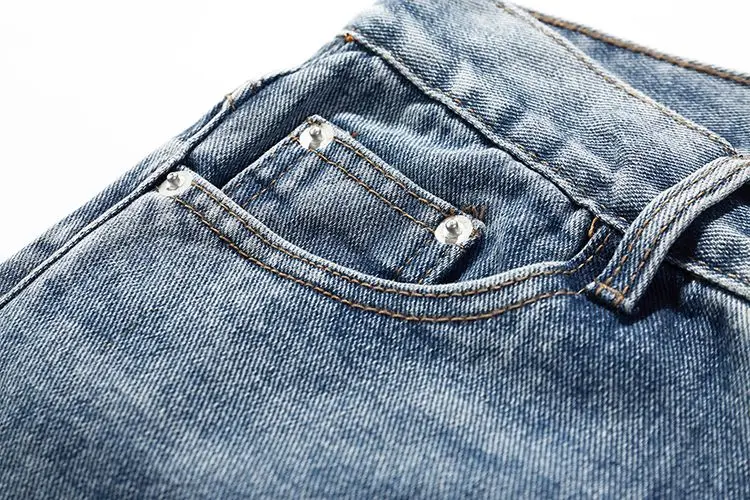 Светоотражающие мужские обтягивающие рваные джинсы винтажные велосипедист бегун рваные мешковатые джинсовые узкие повседневные брюки