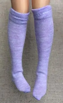 1 пара носков для кукол до колена ярких цветов для 1/6, аксессуары для кукольной одежды(fit Azone, Kurhn, OB, Momoko, Barbies, Blyth, 1/6 Doll - Цвет: purple