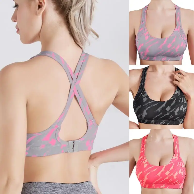 

Women Summer Sexy Running Vest Shock Absorption Elastic Shock-proof Sports Bra