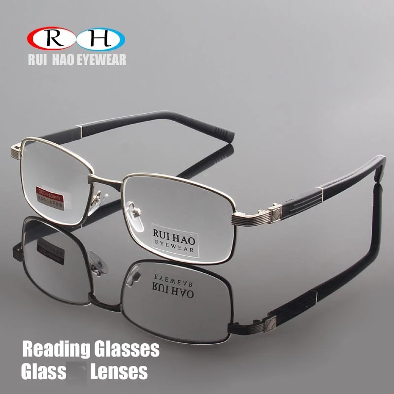 Gafas de lectura de marca, Lentes de transparente presbicia, gafas de lectura + 1,00 ~ + 4,00, gafas rectangulares, diseño 1308|Gafas de lectura de hombres| - AliExpress