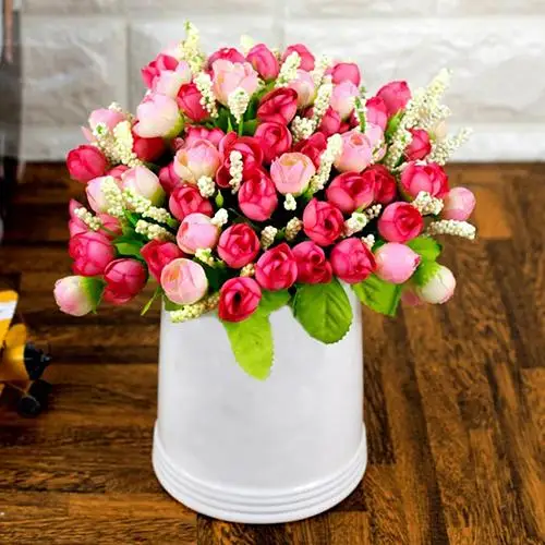 

New 1 Bouquet 15 Heads Handmade Wedding Party Home Decoration Artificial Rose Flowers Drop Shipping