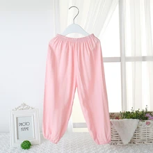 2016 Cool Summer Candy Kids Pants Unisex Children Against Mosquito Cotton Bourette Pajama Bottoms Boys Girls Yoga Sport Trousers