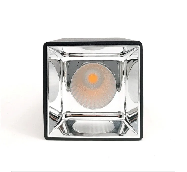 Светодиодный с квадратной cob-матрицей потолочные светильники для столовой освещение бар магазин ресторан 18 Вт 24 Вт 30 Вт лампа для поверхности алюминиевый абажур