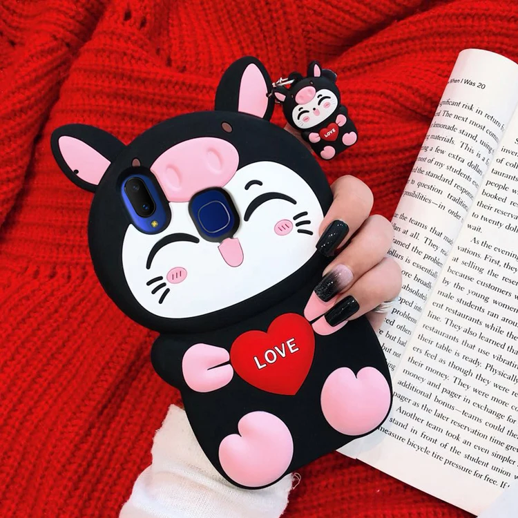 

For Huawei Y9 2019 3D Silicon Love Cat Cartoon Soft Cell Phone Case Cover for Huawei Honor 8X