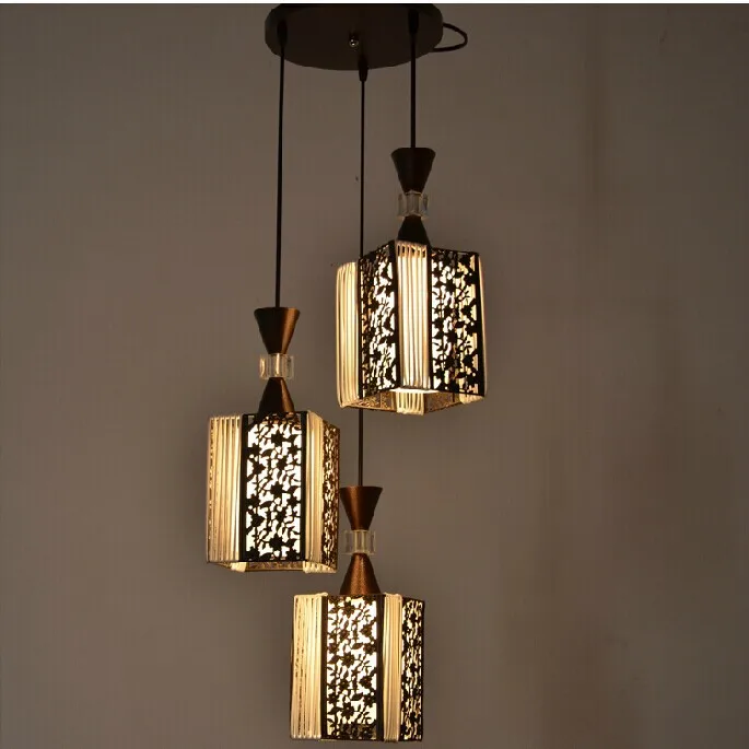 Vintage pendant light Oak Wood+wicker lamp wooden holder ...