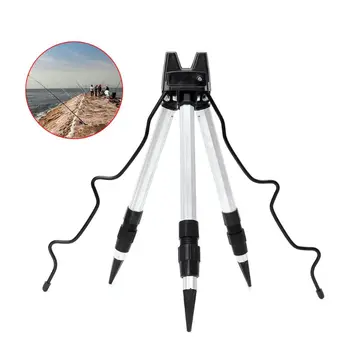 

Fishing Rod Holder Triangle Support Pole Mount Telescopic Aluminum Alloy 2 Section Stretch Portable Outdoor Sea Fishing Tripod T