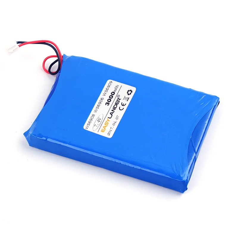 7.4V 3000mAh Rechargeable Li polymer Li ion battery For satlink WS 6902