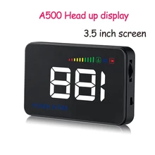 HUD Дисплей A500 автомобиля Скорость проектор 3.5 дюйма Универсальный автомобиль-Стайлинг лобовое стекло OBD2 GPS Цифровой автомобиль Скорость ometer сигнализации