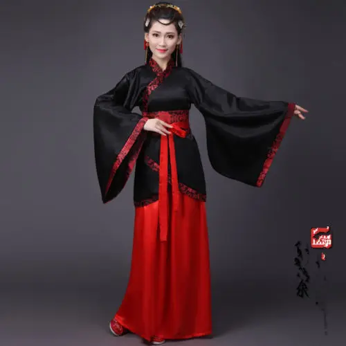5 цветов китайская Династия Тан Ruqun костюм ханьфу Косплей женское платье с длинным рукавом костюм