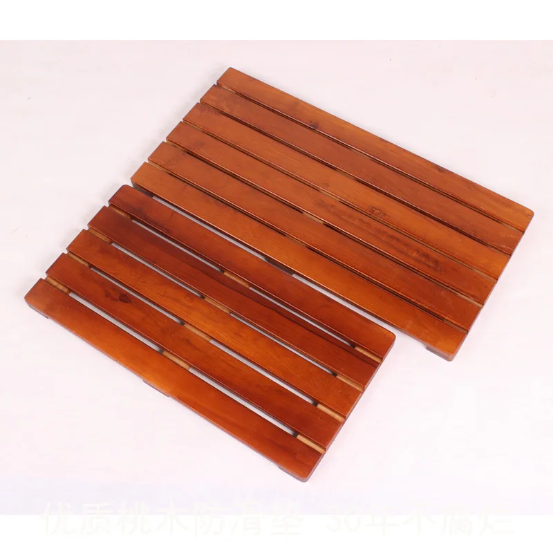 Non slip bath mats bathroom shower toilet wood floors wooden mat