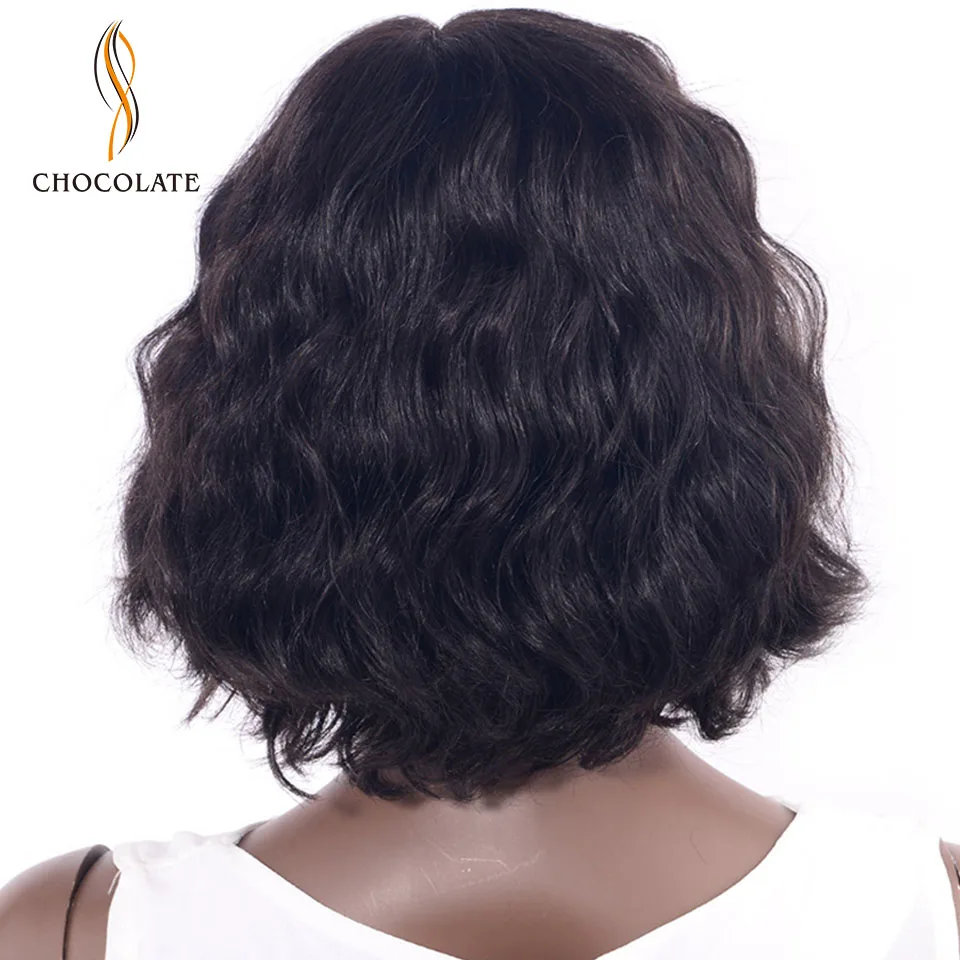 CHOCOLATE Human Hair Wigs Brazilian Body Wave Lace Wig Front Remy Hair Wigs 10inches Hand Made Glueless Lace Wigs for Women