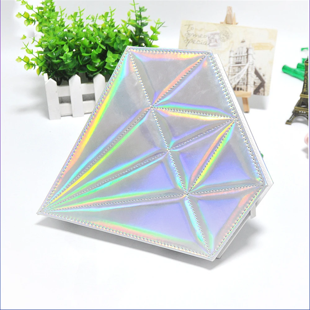 

Thread Rainbow Handle Unicorn Makeup Bag Brush Diamond-shaped Bag Cosmetic Foundation Blending Blush Makeup Brush Organizer