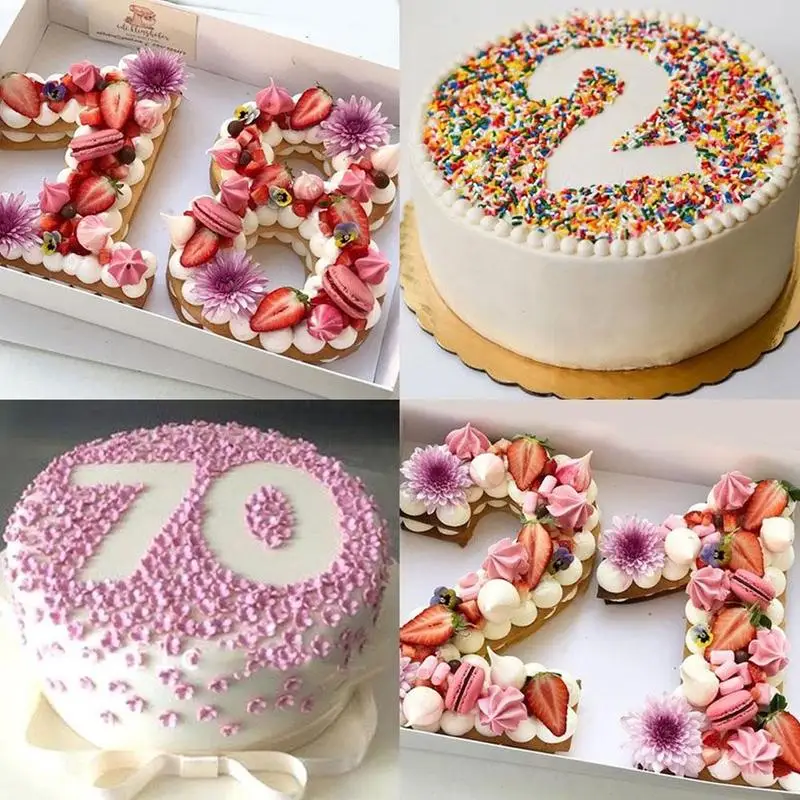 

Birthday Cake Mould 0-8 Number Silicone Form Baking Mold Bakeware Pan Tin Method For Baking Birthday Anniversary