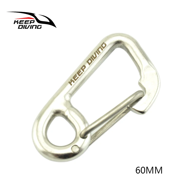3 قطعة/الوحدة 60 MM طول 316 ستينلس الصلب سرعة الافراج خطاف بنابض تحت الماء معدات الغوص اكسسوارات BCD آمنة