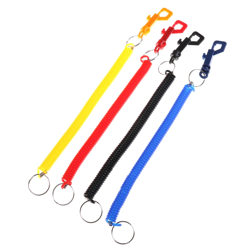 

Anti-lost Phone Keychain Tactical Retractable Plastic Spring Elastic Rope Security Gear Tool For Airsoft Outdoor Hiking Camping
