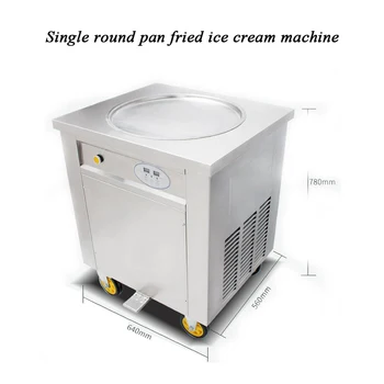 

Commercial 1 pan fried ice cream machine, 22L/H Fry ice cream machine, ice cream roll machine,flat fried ice cream maker