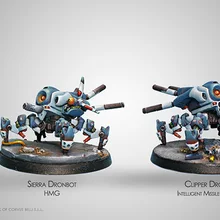 [Loong Way Miniatures] Corvus Belli Infinity 0014 DRONBOT пульты(REM) 32 мм Металлические Миниатюрные