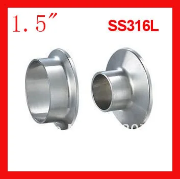 

Free shipping 1.5" SS316L stainless steel fitting Butt weld clamp Ferrule 20pcs/lot