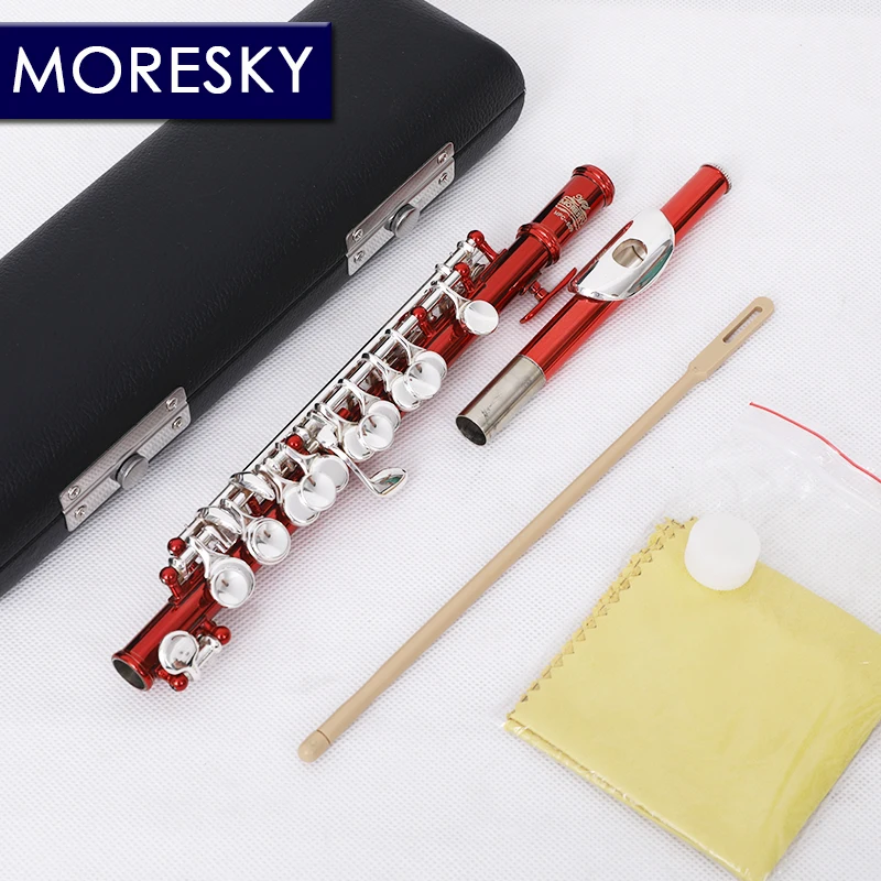MORESKY C لهجة بيكولو الناي C مفتاح نصف حجم Cupronickel الفضة مطلي متعددة الالوان