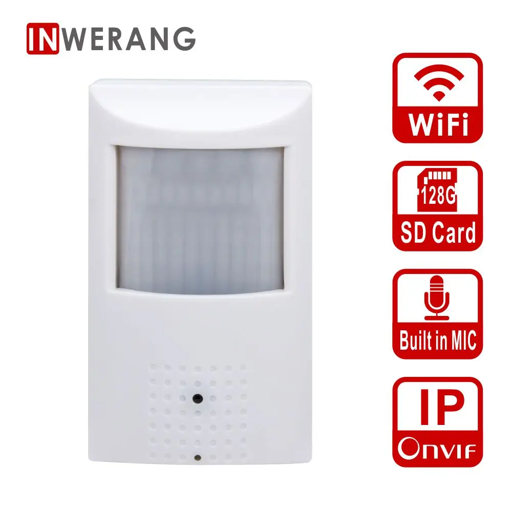 

Inwerang 1080P WiFi IP CCTV Camera, ONVIF Wireless Wired P2P CCTV Mini Camera Support WiFi SD Card,15m IR distance Night Vision