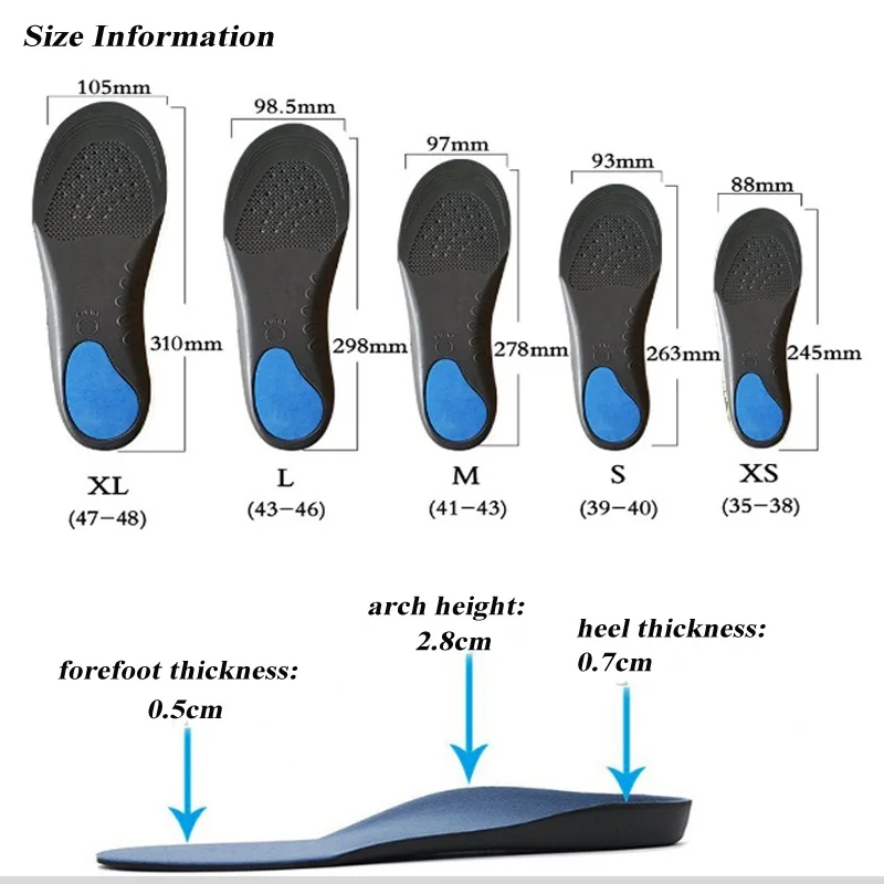 Ортопедические стельки для коррекции плоской стопы ортопедические подушки для плоскостопия Высокая поддержка свода стопы Уход за ногами