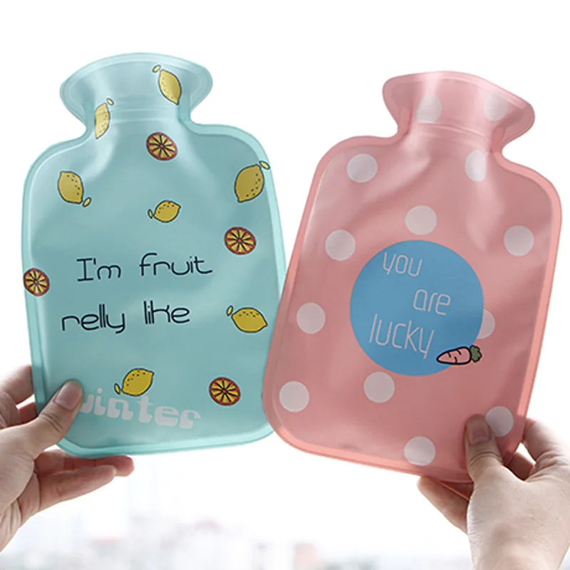 

Creative Cute Cartoon Corduroy Cover Hot Water Bottle Heaters Pocket Hand Warmer Rubber Plush Hot Water Bag Water-Filling