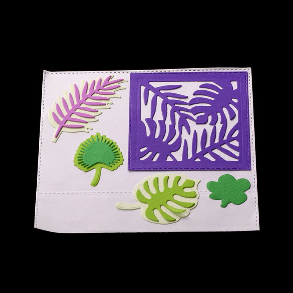 

Hemere Tropical leaves Frame Metal Cutting Dies Stencil Practice Hands-on for Making DIY Scrapbooking Album Craft Embossing Die