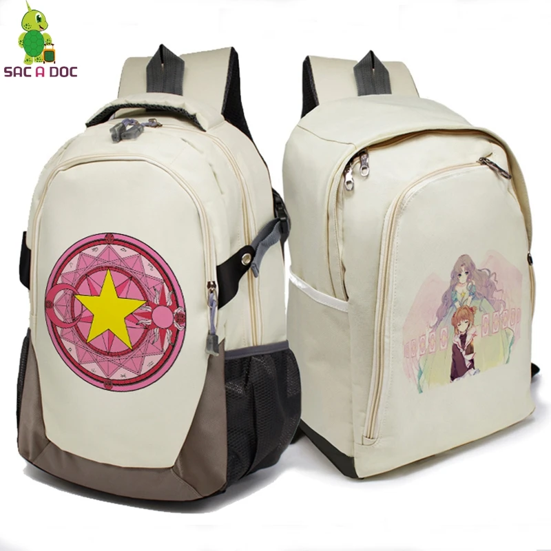 

Anime Card Captor Sakura SAKURA Backpack School Bags for Teenage Girls Boys Travel Rucksack Large Capacity Laptop Backpack