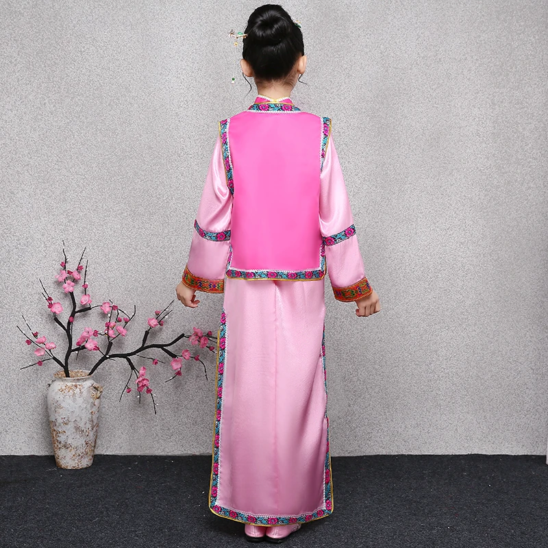 Китайский Hanfu платье сказочные народные танцевальные костюмы для детей винтажный Традиционный китайский древний костюм сценическое платье