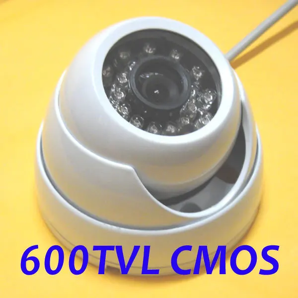 

1/3" 600TVL IR Color CCTV Outdoor Security CMOS Waterproof Dome Camera 3.6mm Wide Angle