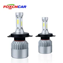 FOXCNCAR S2 COB 72W 8000LM 6500K 12V 24V H7 Turbo Led Car Headlight H11 Led H4 Auto H1 H3 H18 H9 880 9005 9006 880 Hi Lo Beam FOXCNCAR S2 COB 72W 8000LM 6500K 12V 24V H7 Turbo Led Car Headlight H11 Led H4 Auto H1 H3 H18 H9 880 9005 9006 880 Hi Lo Beam