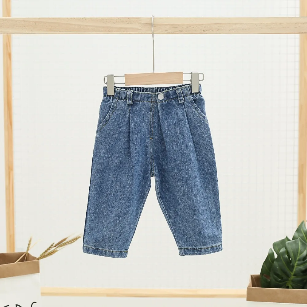 

MILANCEl 2019 Spring New Fashion Kids Jeans For Girls Casual Loose Solid Jeans Korean Style Children Jeans