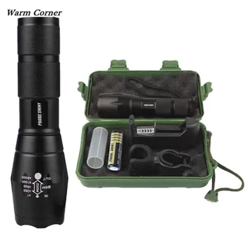

Warm Corner LM G700 X800 Zoomable XML T6 LED Tactical Flashlight+18650 Battery+Charger+Case Free Shipping Sept 12