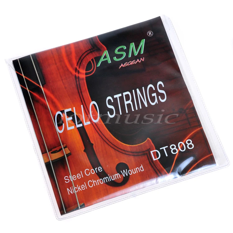 Cello Strings Set Steel Core Nickel Chromium Wound Aegean Asm Dt808 