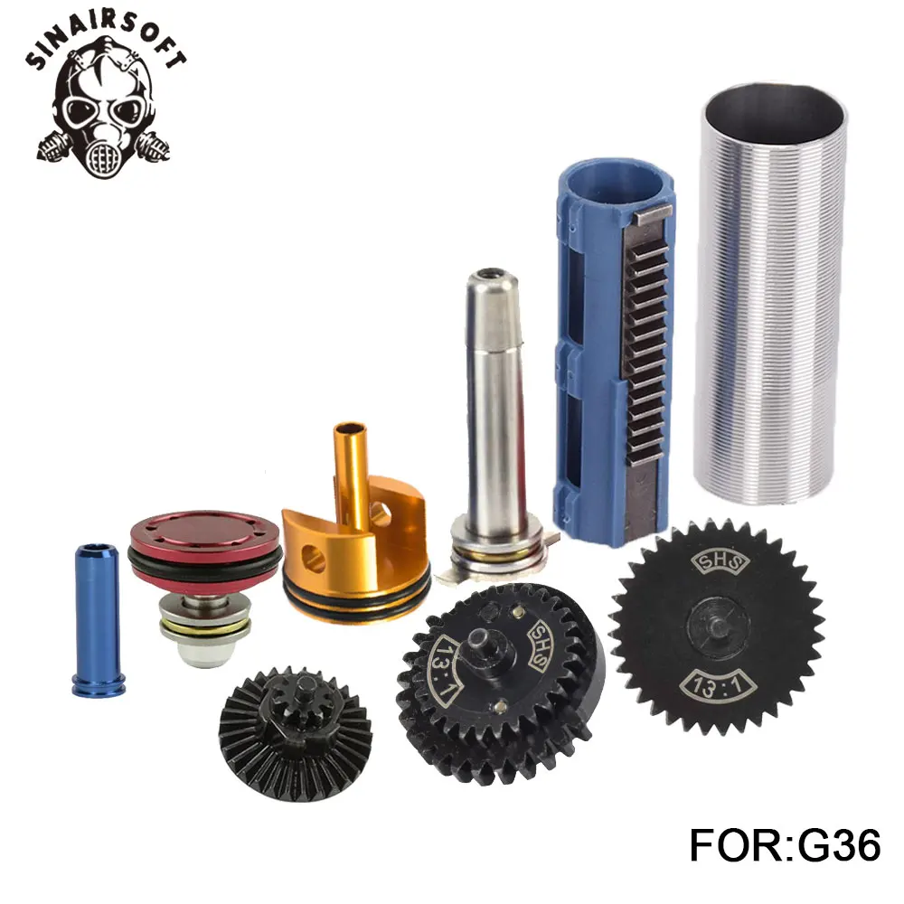 SHS-13-1-Gear-Nozzle-Cylinder-Spring-Guide-Piston-Kit-Fit-Airsoft-AK-M4-M16-MP5 (4)