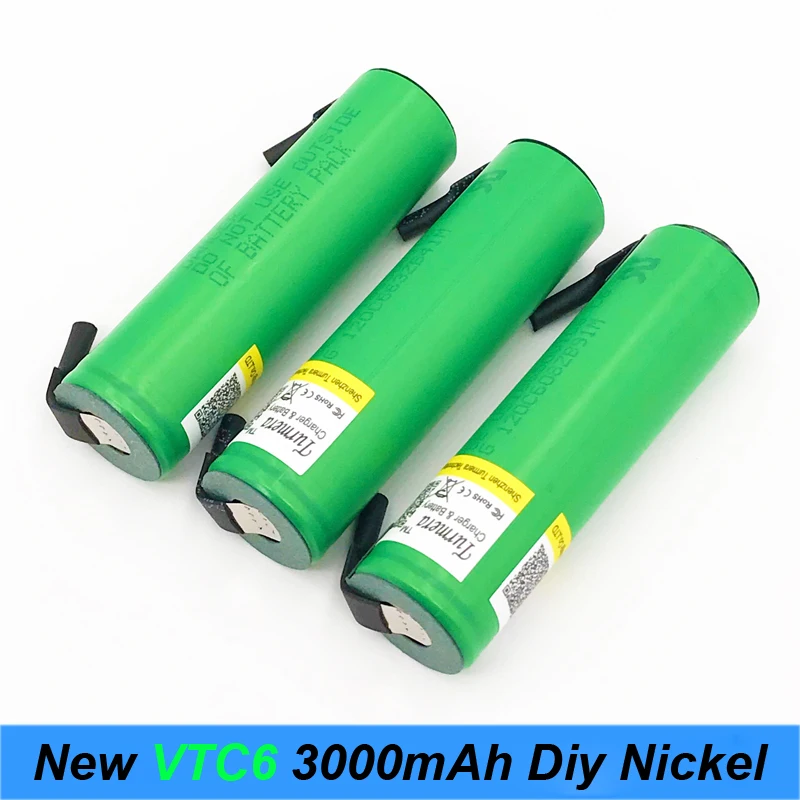 battery 18650 VTC6 3000mAh 30amps for screwdriver 18650 with strips soldered rechargeable batteries for electric cigarette a7 battery 18650 VTC6 3000mAh 30amps for screwdriver 18650 with strips soldered rechargeable batteries for electric cigarette a7