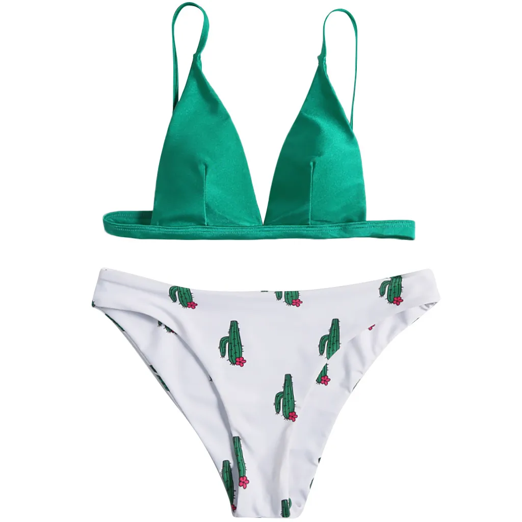

Sexy Push Up Bikini Women Hollow Out Swimwear Women Swimsuit Print Biquinis Beachwear Female Bathing Suit Sunbath Two Piece Sets