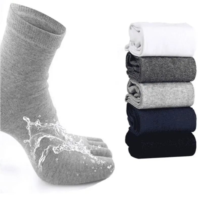 

Men Five Fingers Cotton Ankle Toe Socks Solid Breathable Brand Winter Autumn Soft Casual Men's Business Socks