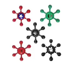 Шестиконечный ручной Спиннер-Спиннер в виде капли воды Мстители Капитан Америка Железный человек Халк палец Спиннер игрушки OPP сумка