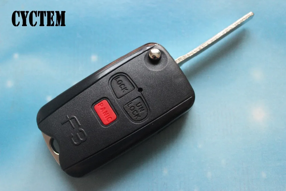 

CYCTEM Car Key Shell Replacement Case 3 Buttons Modified Flip Remote Key Blank Cover Fit For BYD F3 F3R