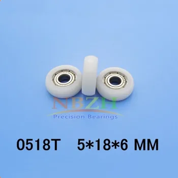 

0518T 695ZZ Nylon wheel hanging / ball bearing with pulley wheel for doors and windows 5*18*6 MM