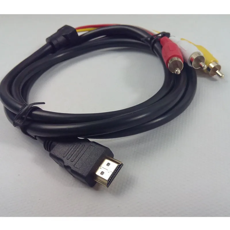 

1080P HDMI Male to 3RCA Audio Video AV Output Transmit Cable Cord Adapter 1.5M