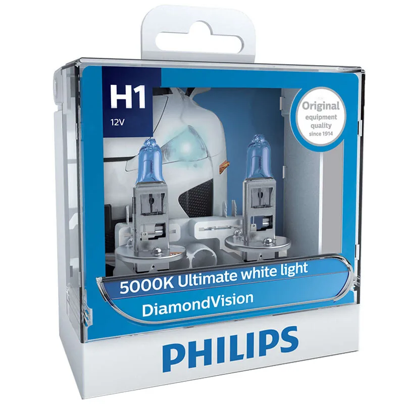 2X Philips H1 H4 H7 H8 H11 HB2 HB3 HB4 9003 9005 9006 12V Diamond Vision 5000K Super White Halogen Bulbs Auto Headlight Fog Lamp
2X Philips H1 H4 H7 H8 H11 HB2 HB3 HB4 9003 9005 9006 12V Diamond Vision 5000K Super White Halogen Bulbs Auto Headlight Fog Lamp